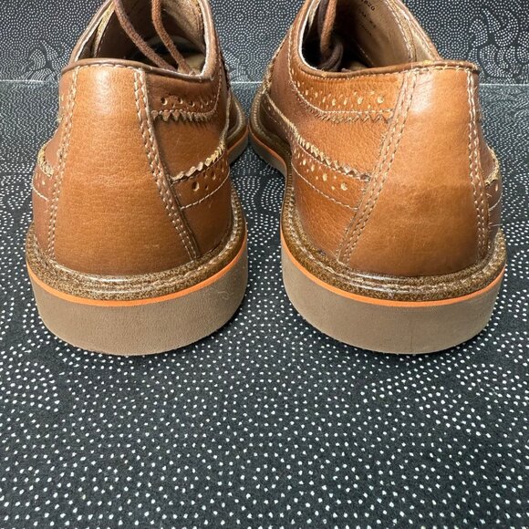 Johnston & Murphy Mens Tan Leather Wingtip Oxfords Size 10M - Picture 3 of 9